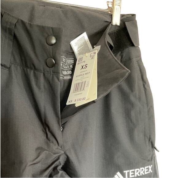 NWT Adidas Terrex Xperior 2L Insulated Black Snow Pants Women's Size XS (IB1179) - Picture 8 of 12